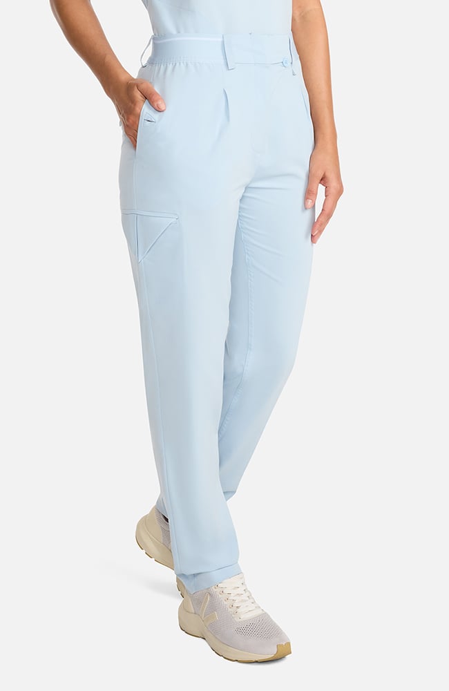 Women's Pleated Barrel Leg Scrub Pant, , large