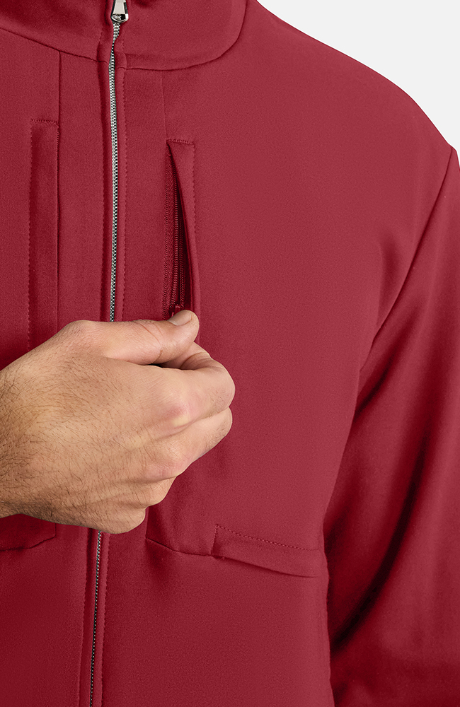 Men's Ponte Track Jacket, CHW Cherry Wood | red, large