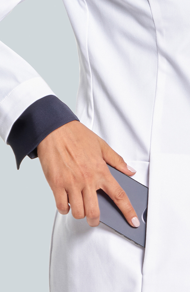 Women's Merit P. Slim Fit 31" Lab Coat, WHT White | white, large