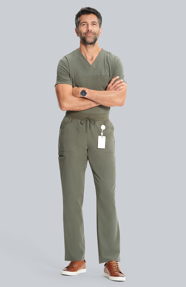 Men's Zephyr 5-Pocket Straight Leg Scrub Pant, OLV Olive | olive, large