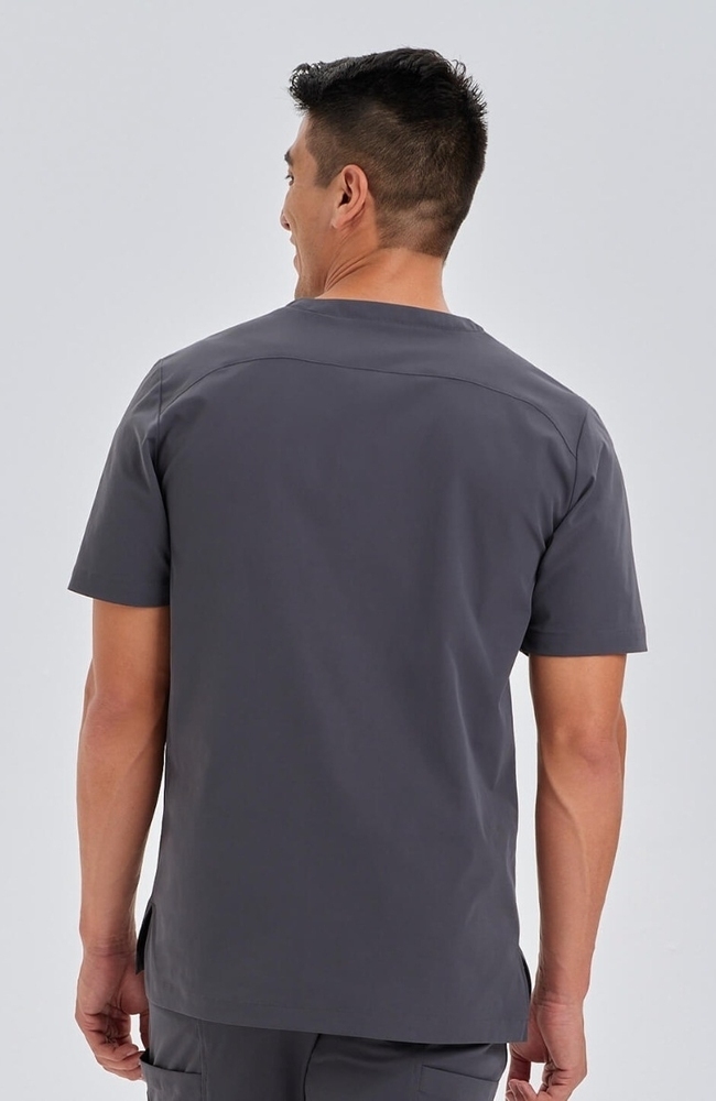 Men's Apex V-Neck Scrub Top, PWT Pewter, large
