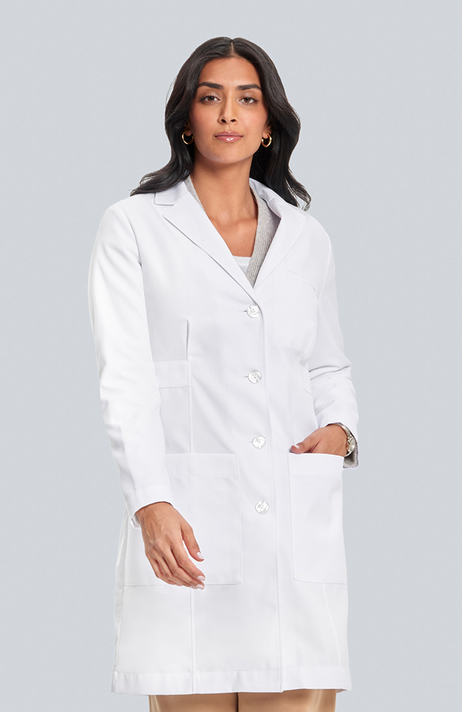 Women's M3 Estie Classic Fit 36&frac12;" Lab Coat, WHT White | white, large