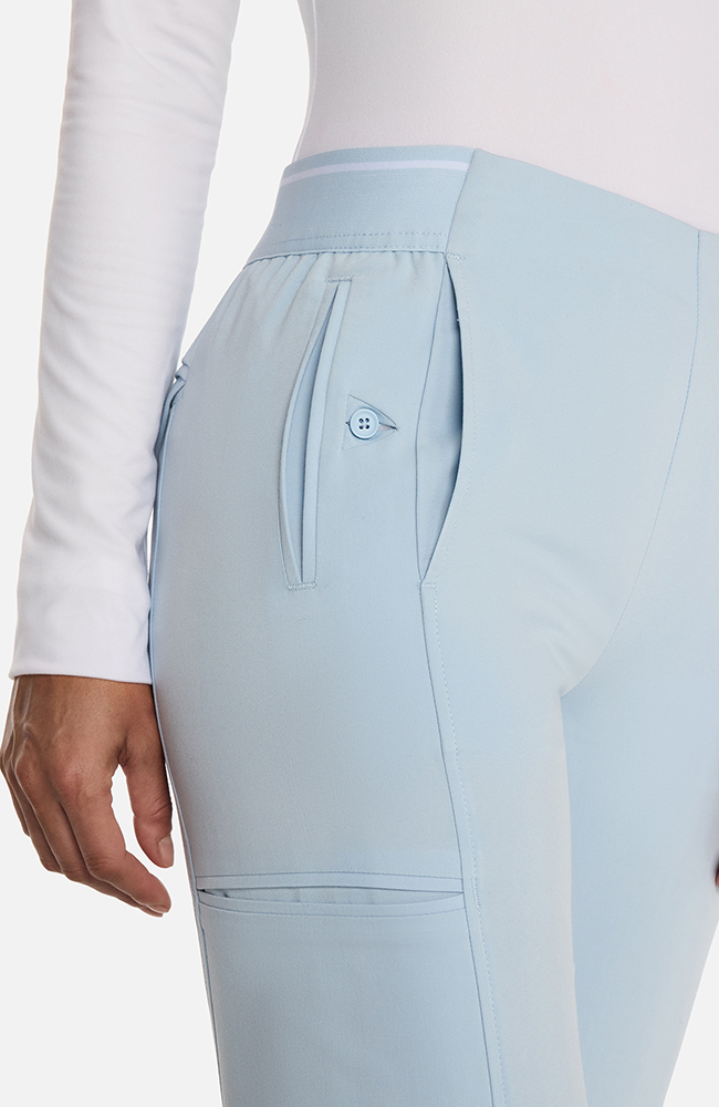 Women's Tapered Cropped Scrub Pant, ICB Ice Blue, large