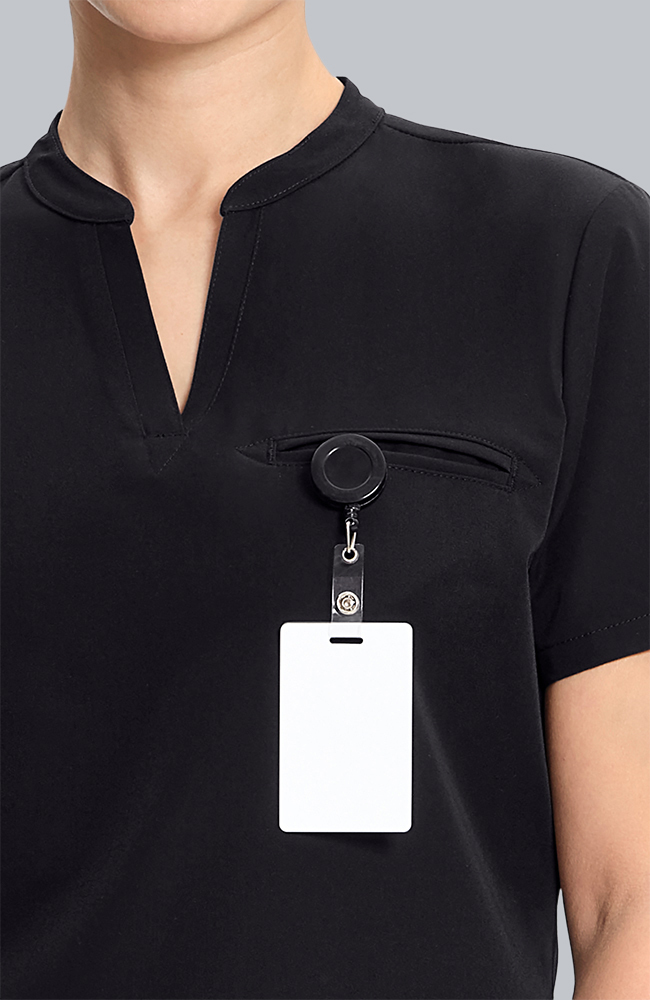 Women's Scrub Set: Taiga Welt Pocket Top & Straight Leg Ankle Pant, BLK Black | black, large