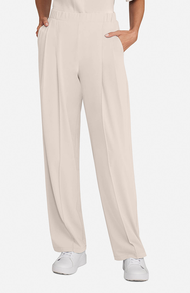 Women's Pleated Wide Leg Scrub Pant, , large