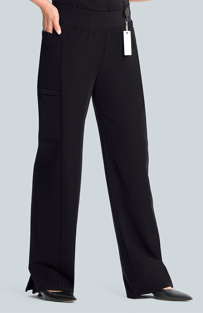 Women's Anemone 5-Pocket Straight Leg Scrub Pant, BLK Black | black, large