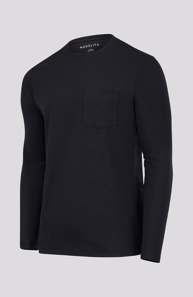 Men's Long Sleeve Eco T-Shirt, BLK Black, large
