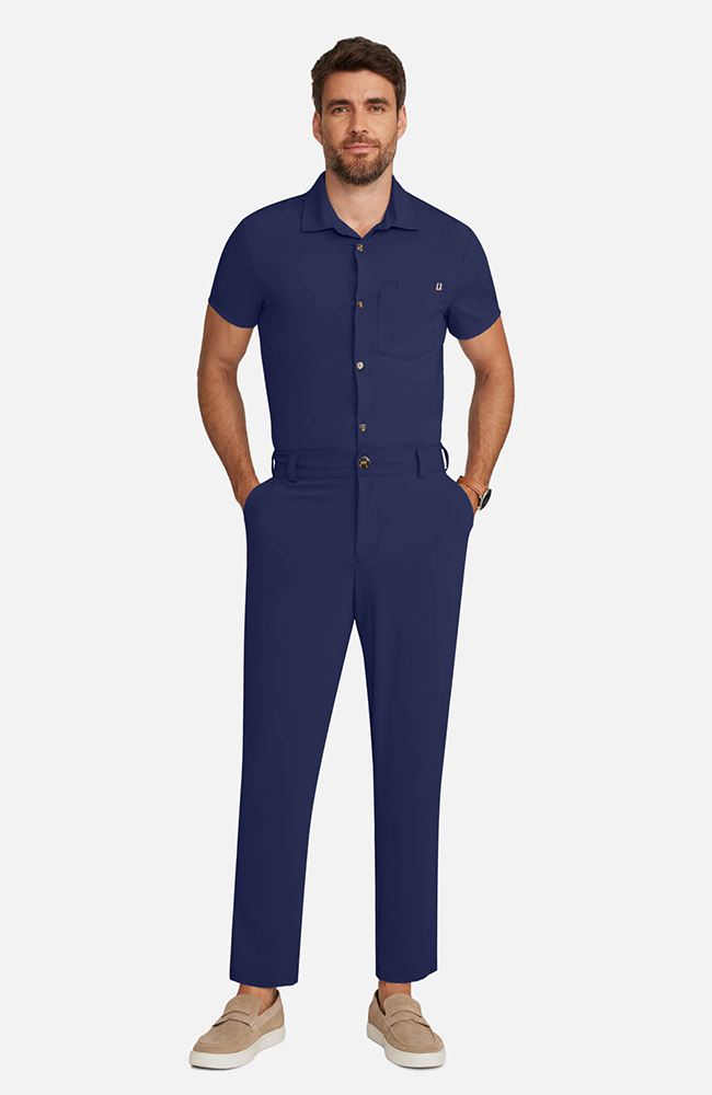 Men's Cuffed Trouser Scrub Pant, NAV Navy | navy, large