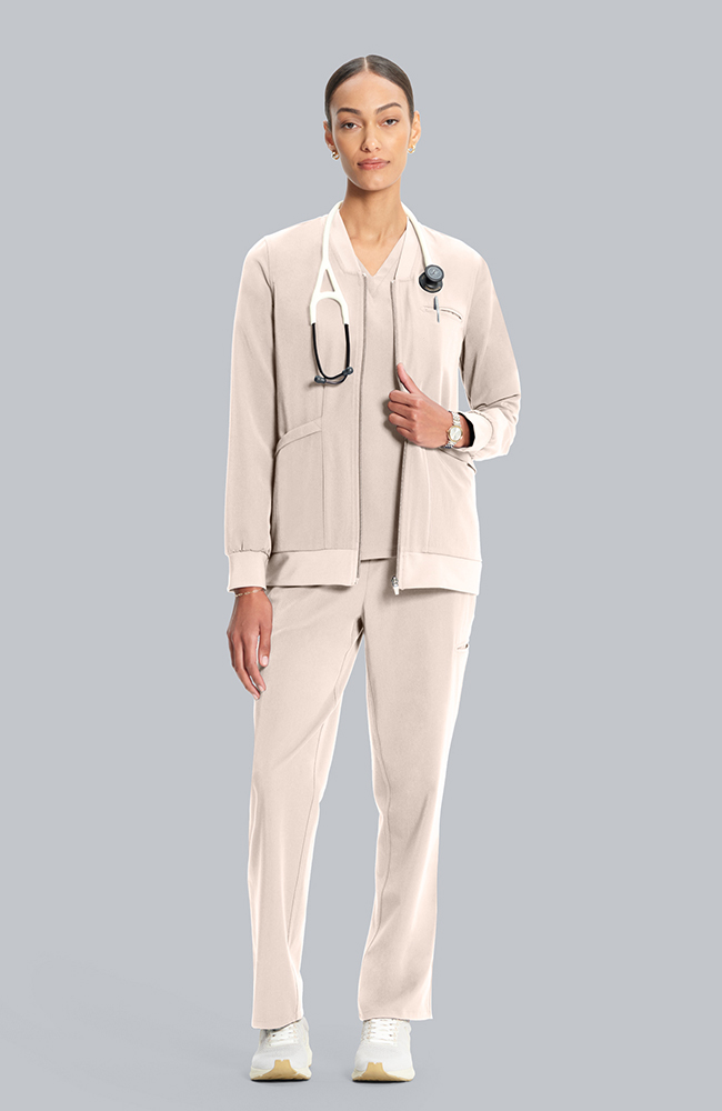 Women's Savannah 5-Pocket Scrub Jacket, TAT Toasted Tan | brown, large