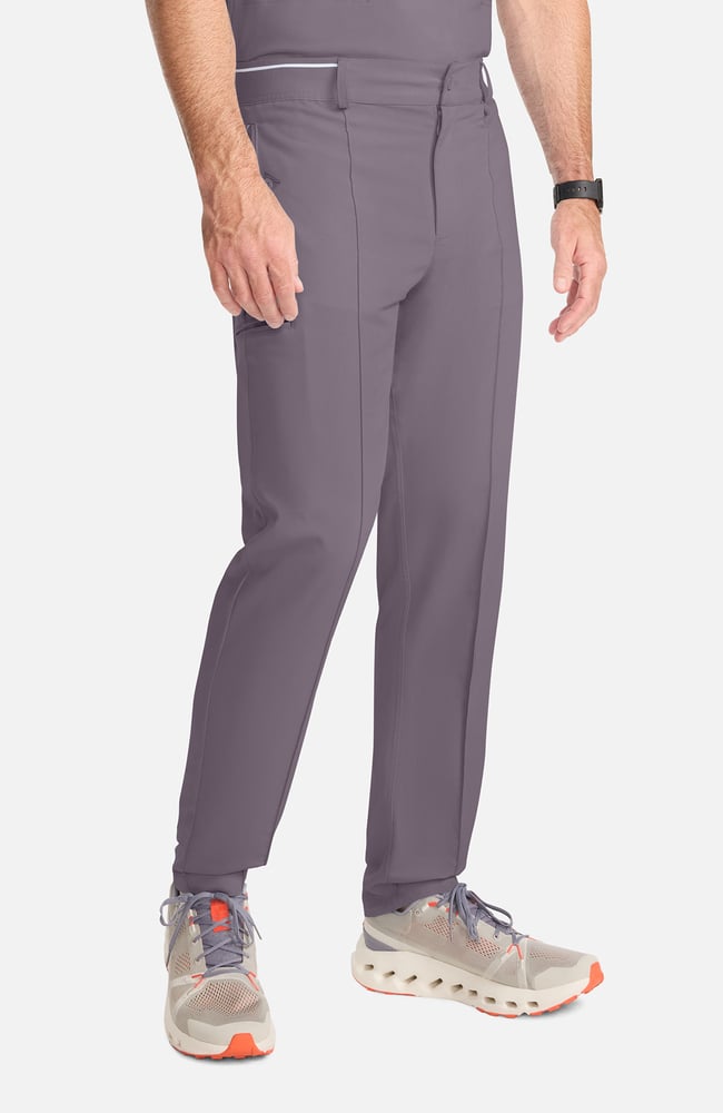 Men's Pintuck Tapered Scrub Pant, MIN Mink, large