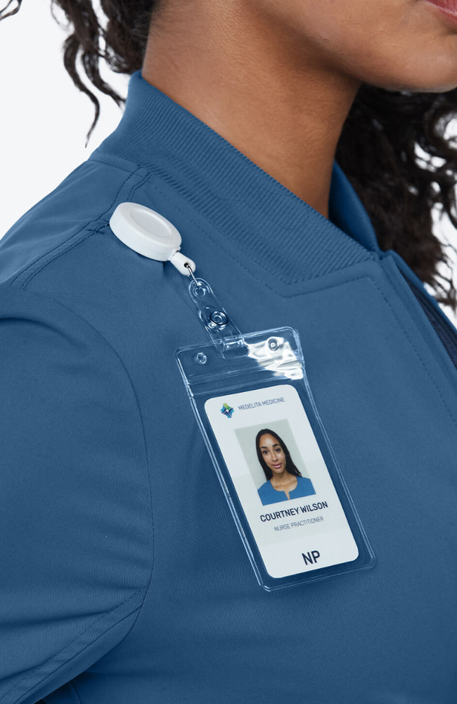 Women's Kinetic Scrub Jacket, OCE Ocean | blue, large