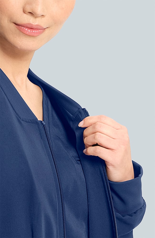 Women's Savannah 5-Pocket Scrub Jacket, NAV Navy | navy, large
