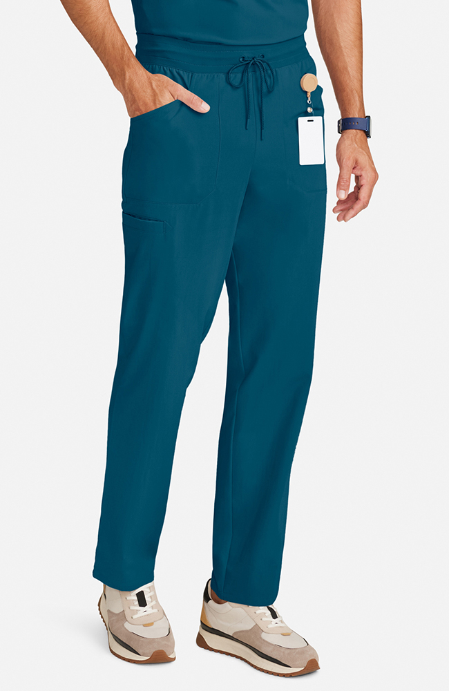 Men's Scrub Set: Vapor 3-Pocket Top &  Zephyr Straight Leg Pant, CAR Caribbean Blue | caribbean blue, large