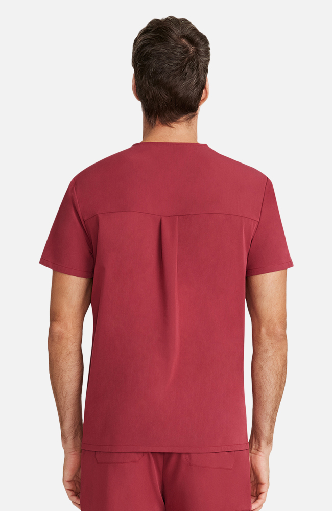 Men's Scrub Set: Vapor 3-Pocket Top &  Zephyr Straight Leg Pant, CHW Cherry Wood | red, large