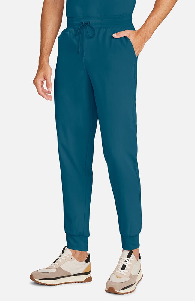 Men's Scrub Set: Vapor 3-Pocket Top &  Drift Jogger Pant, CAR Caribbean Blue | caribbean blue, large