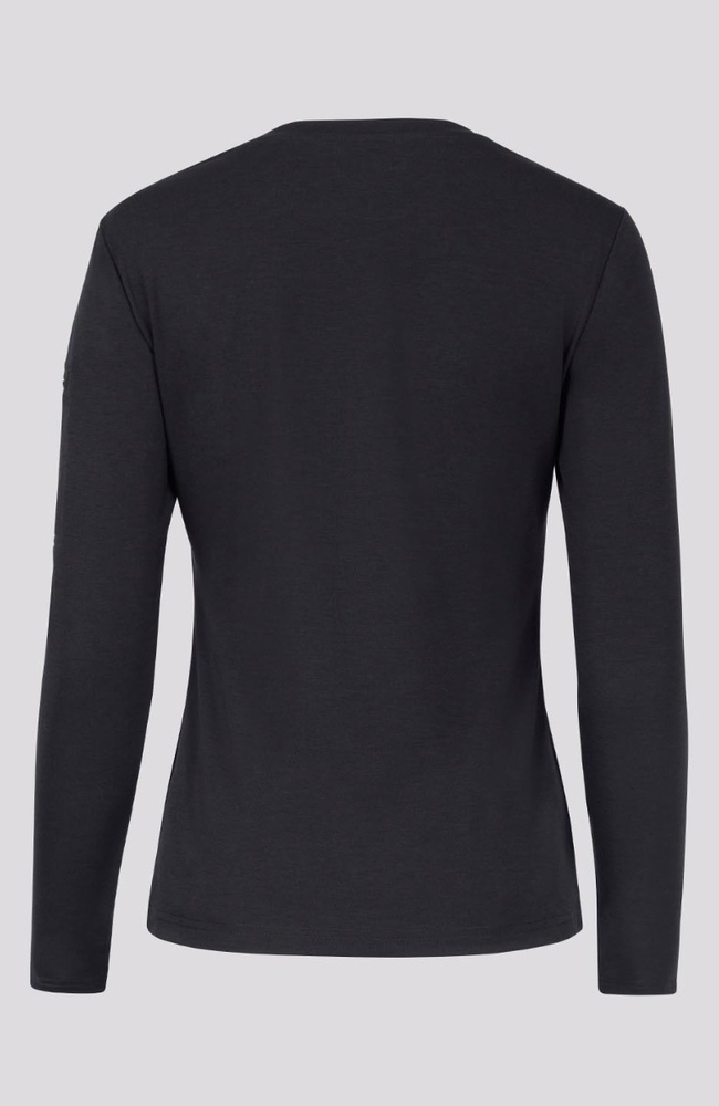 Women's Eco Long Sleeve Tee, BLK Black, large