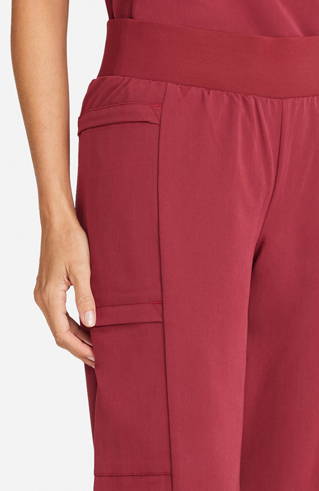 Women's Scrub Set: Flora 3-Pocket Top & Anemone Straight Leg Pant, CHW Cherry Wood, large