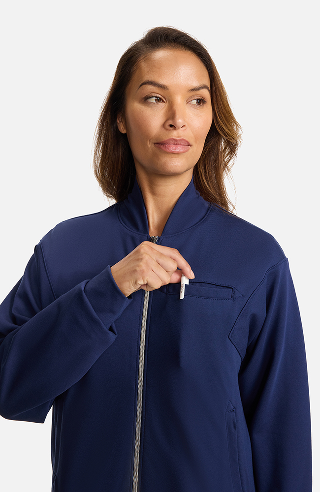 Women's Ponte Jacket, NAV Navy, large