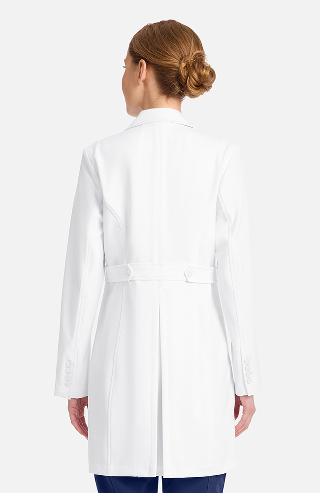 Women's Lise Flap Pocket 33½" Lab Coat, WHT White, large