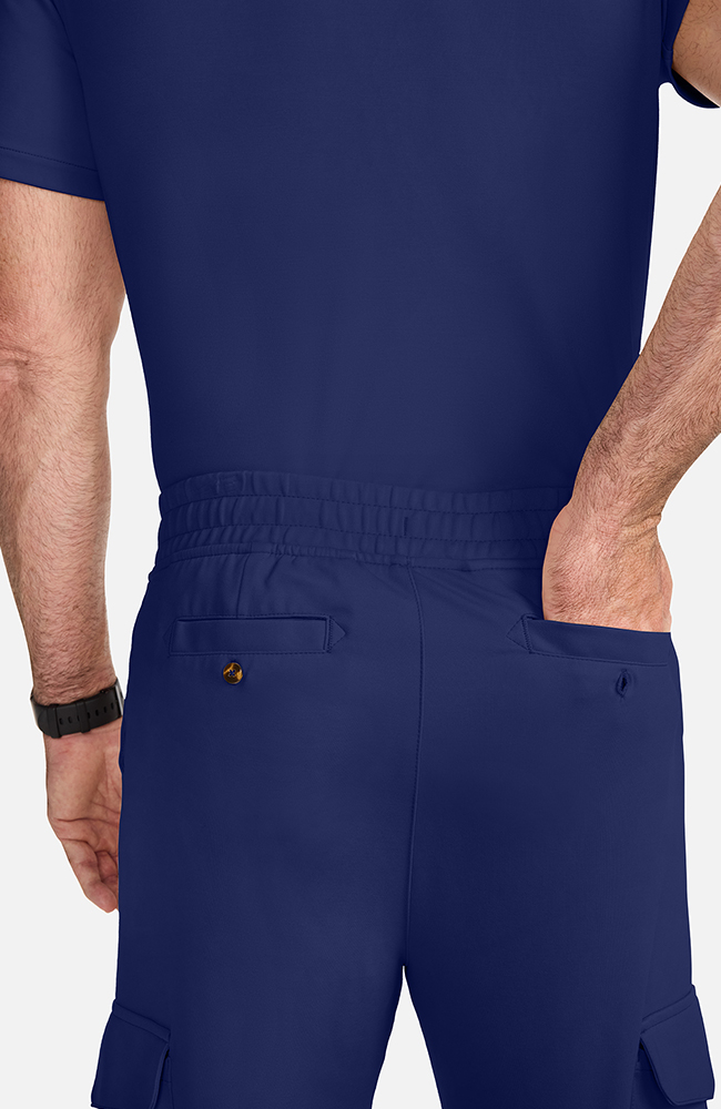 Men's Ponte Cargo Scrub Pant, NAV Navy, large