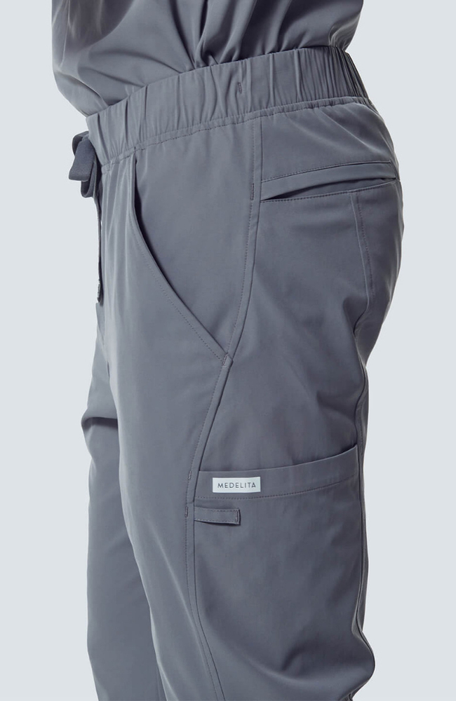 Men's Summit Cargo Drawstring Scrub Pant, GRE Grey | grey, large