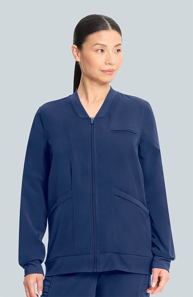 Women's Savannah 5-Pocket Scrub Jacket, NAV Navy | navy, large