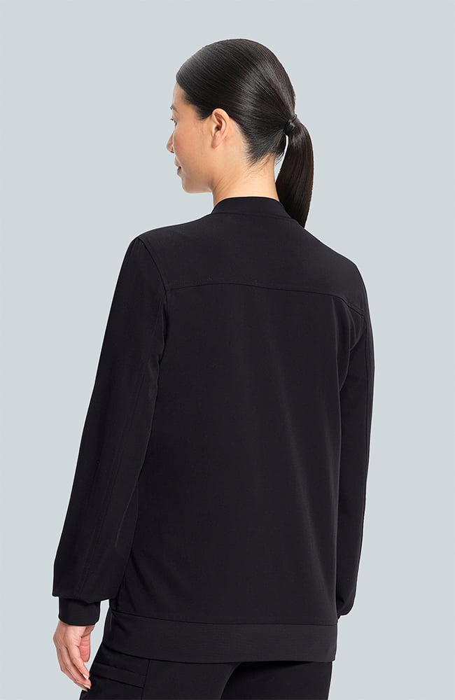 Women's Savannah 5-Pocket Scrub Jacket, BLK Black | black, large