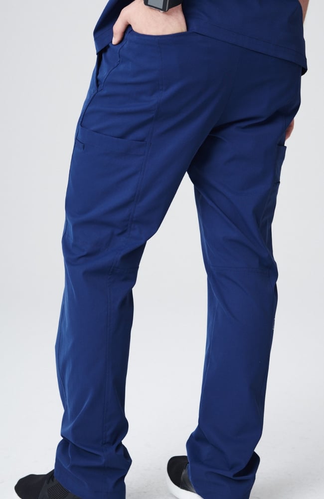 Men's Summit Cargo Drawstring Scrub Pant, NAV Navy Blue | navy, large