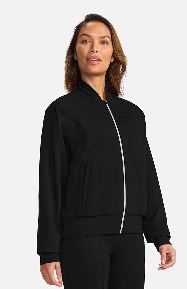 Women's Ponte Jacket, BLK Black | black, large