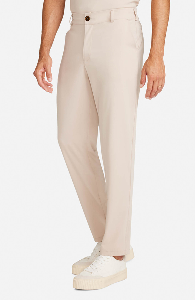 Men's Scrub Set: Rib Collar Henley Top & Cuffed Trouser Pant, , large