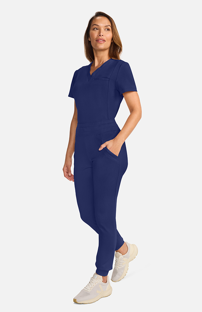 Women's Ponte Jogger Scrub Pant, NAV Navy | navy, large