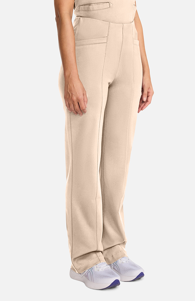 Women's Ponte Wide Leg Scrub Pant, TAT Toasted Tan | brown, large