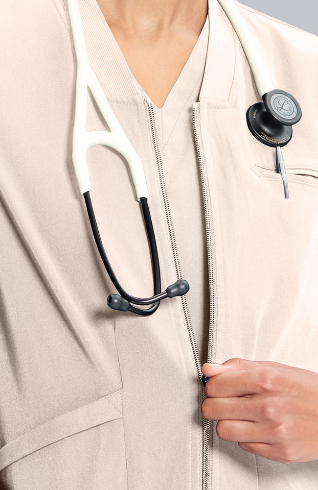 Women's Savannah 5-Pocket Scrub Jacket, TAT Toasted Tan | brown, large