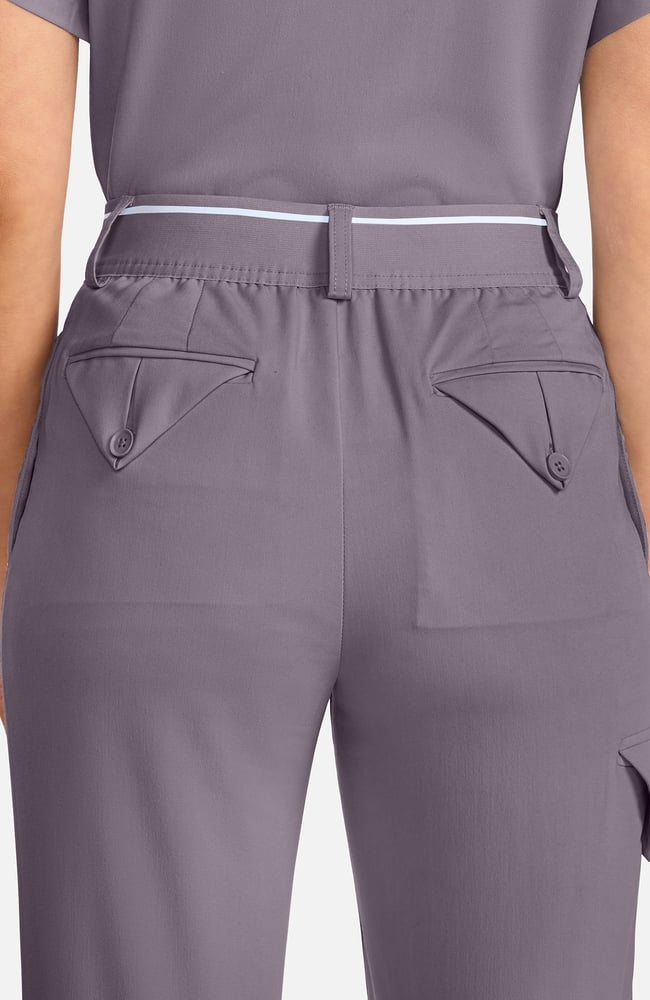 Women's Pleated Barrel Leg Scrub Pant, MIN Mink, large