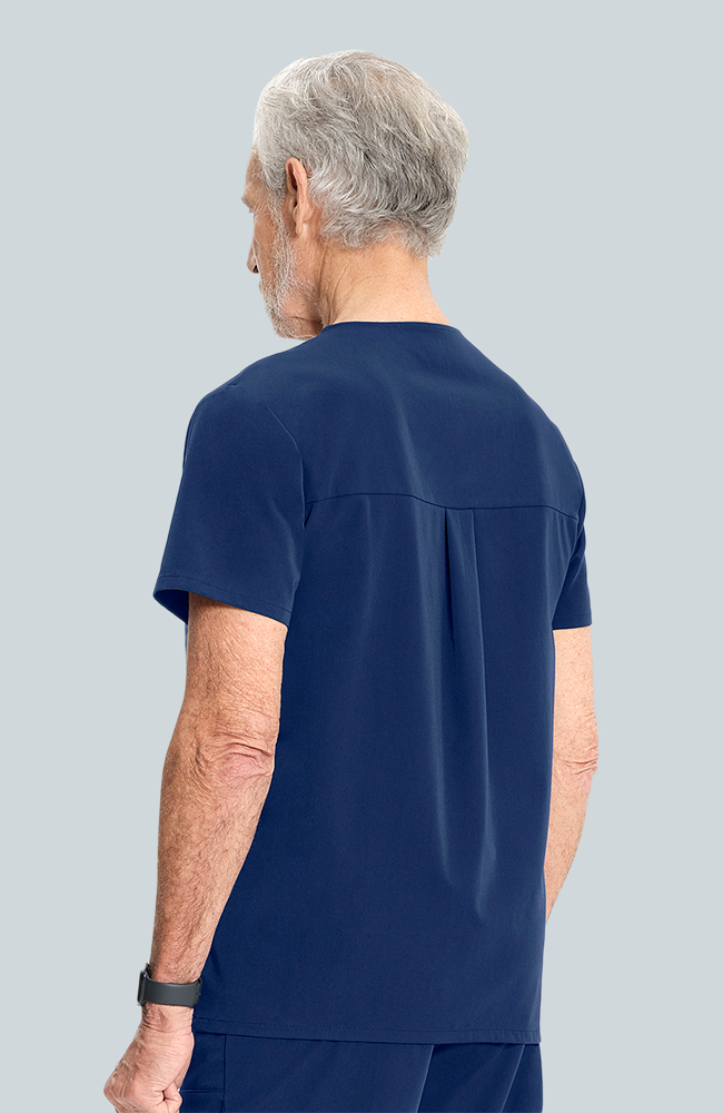 Men's Scrub Set: Vapor 3-Pocket Top &  Zephyr Straight Leg Pant, NAV Navy, large