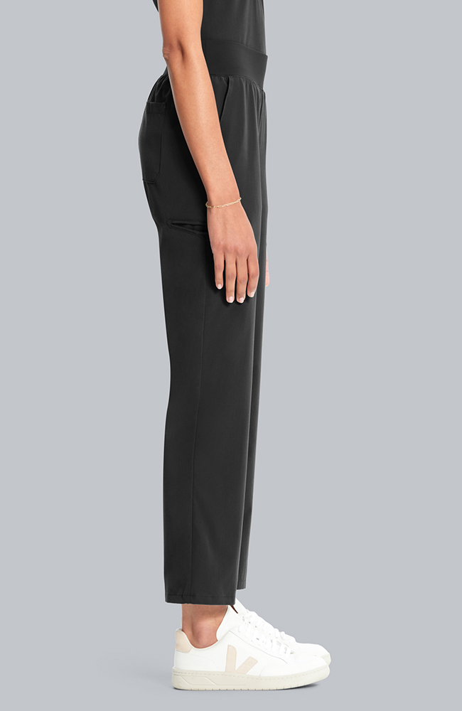 Women's Straight Leg Ankle Scrub Pant, BLK Black, large