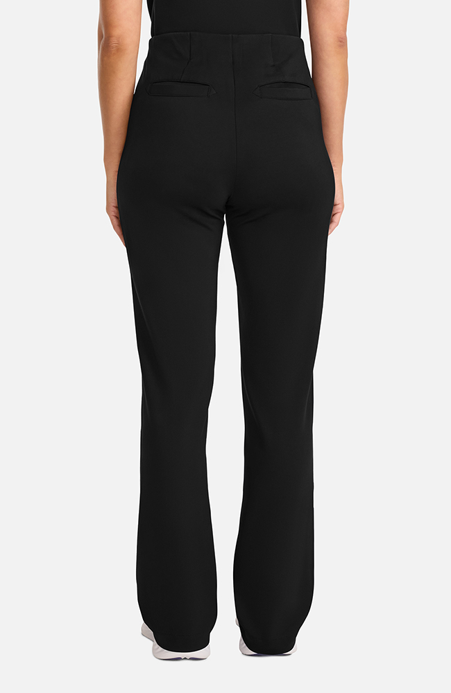 Women's Ponte Wide Leg Scrub Pant, BLK Black | black, large