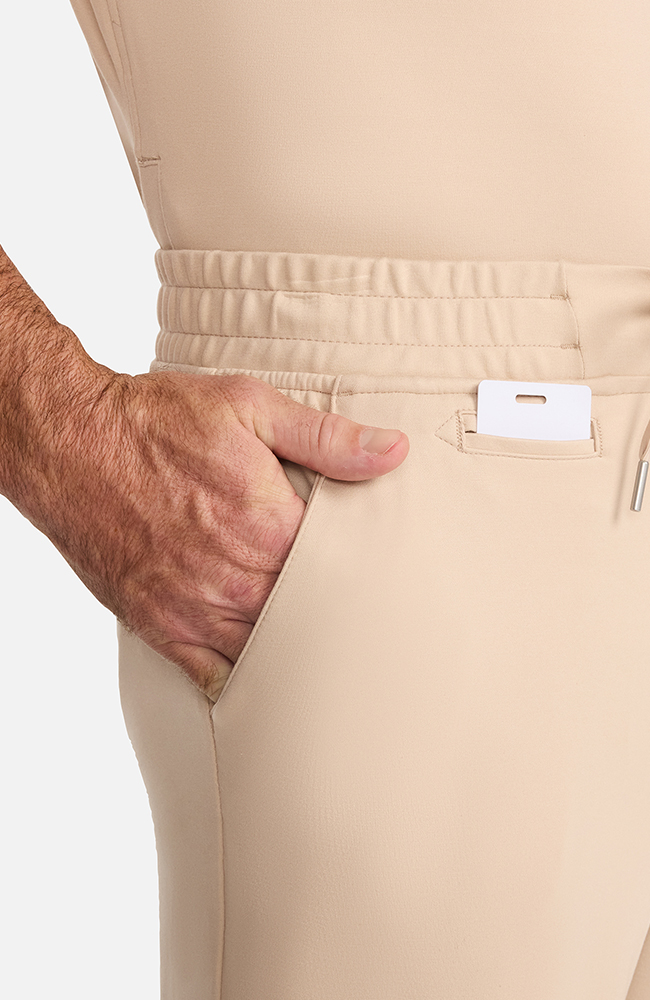 Men's Ponte Cargo Scrub Pant, TAT Toasted Tan | brown, large