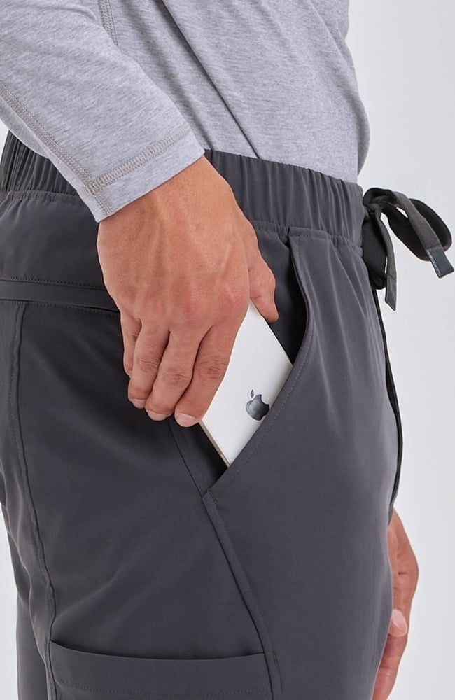 Men's Summit Cargo Drawstring Scrub Pant, PWT Pewter | pewter, large