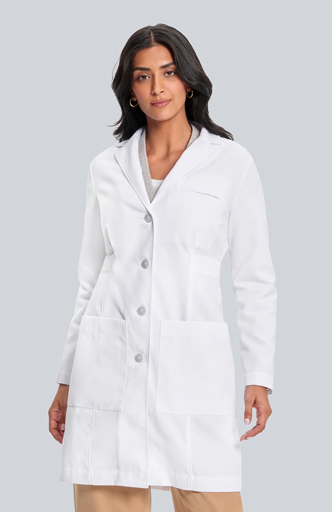 Women's M3 Estie Classic Fit 36&frac12;" Lab Coat, WHT White | white, large