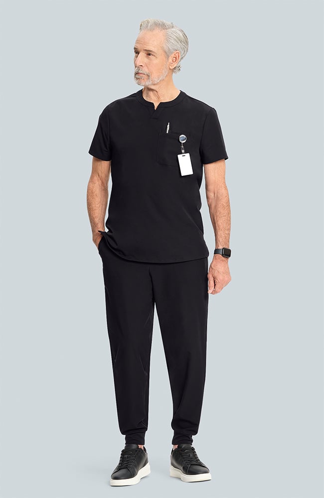 Men's Cirrus Split Crew Neck Scrub Top, , large