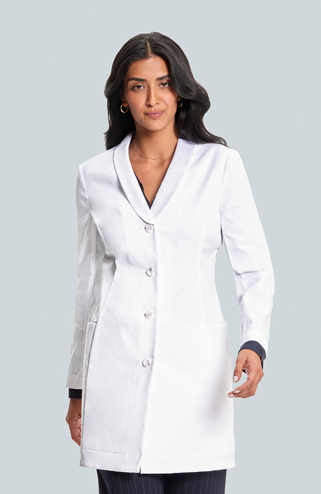 Women's Merit P. Slim Fit 31" Lab Coat, WHT White | white, large