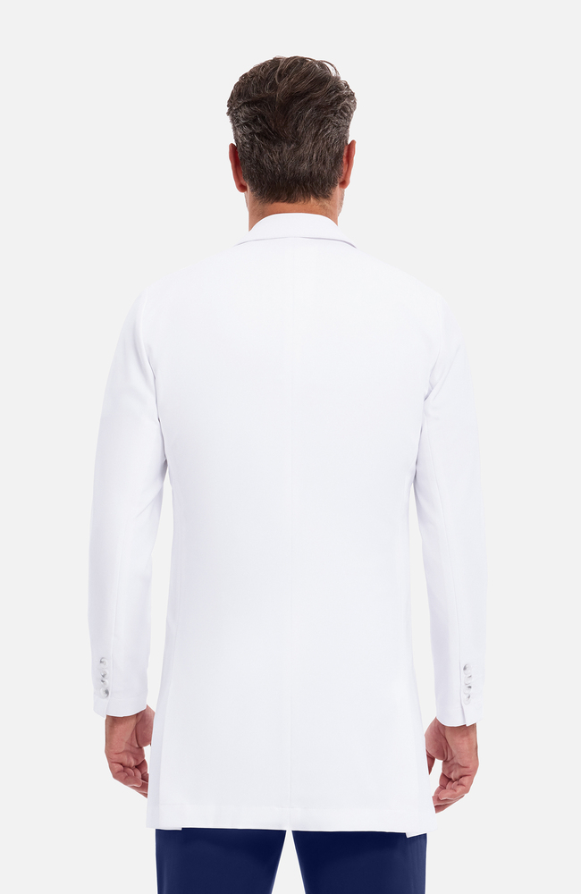 Men's Bennet Slim Stretch 34&frac34;" Lab Coat, WHT White | white, large