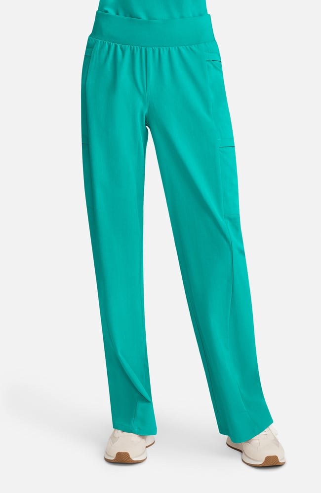 Women's Anemone 5-Pocket Straight Leg Scrub Pant, SGR Surgical Green | green, large