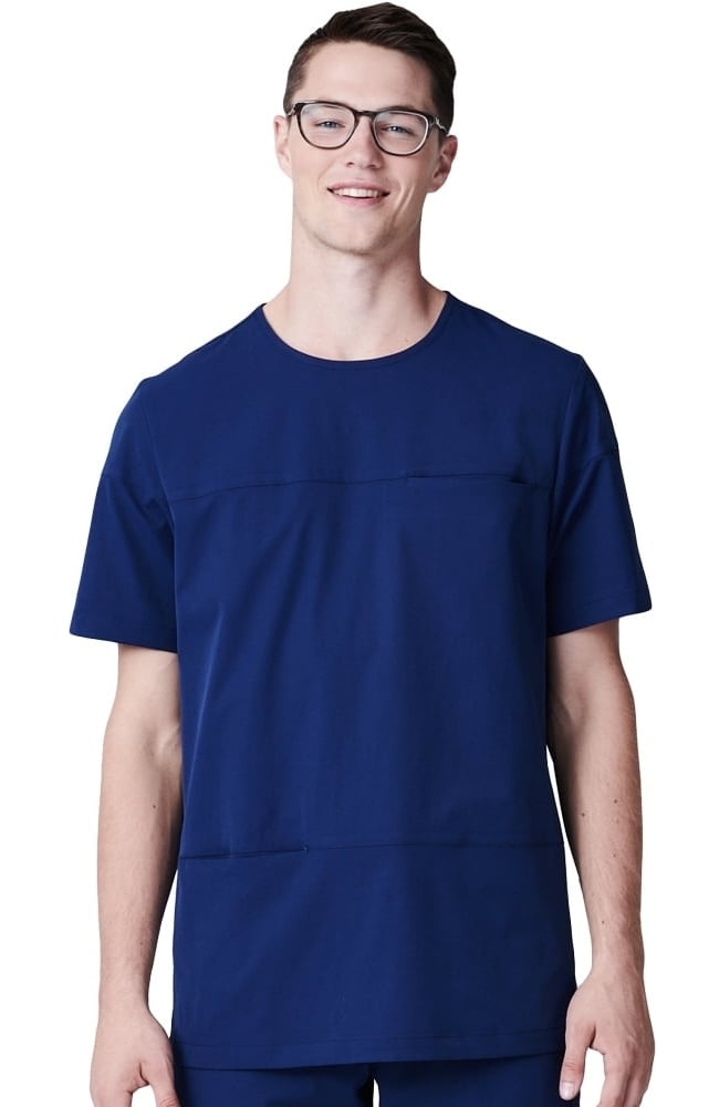 Clearance Men's Radius Round Neck Solid Scrub Top, , large