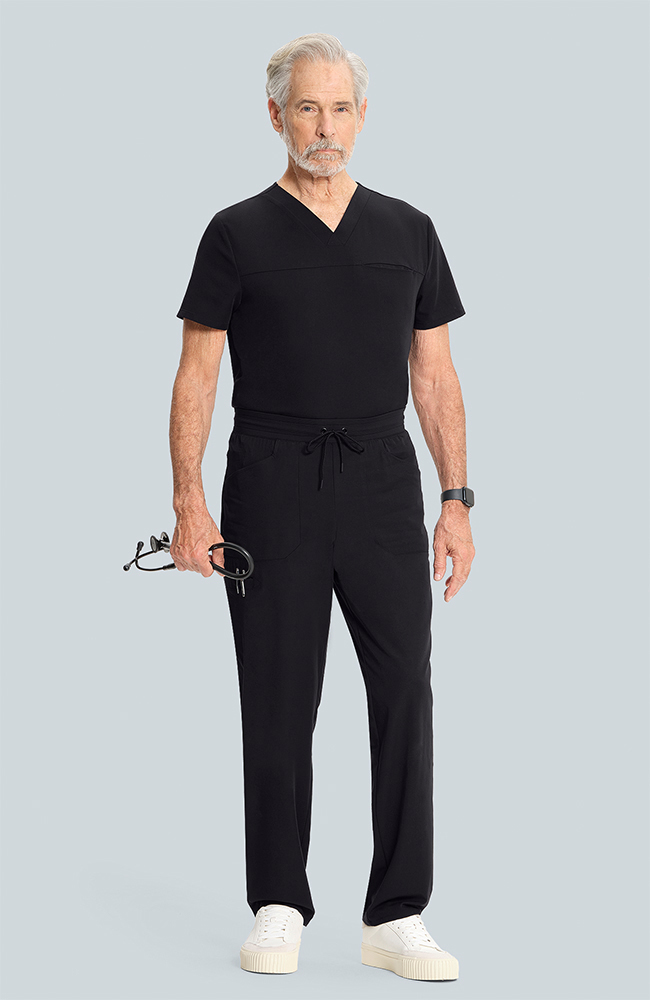 Men's Scrub Set: Vapor 3-Pocket Top &  Zephyr Straight Leg Pant, BLK Black | black, large