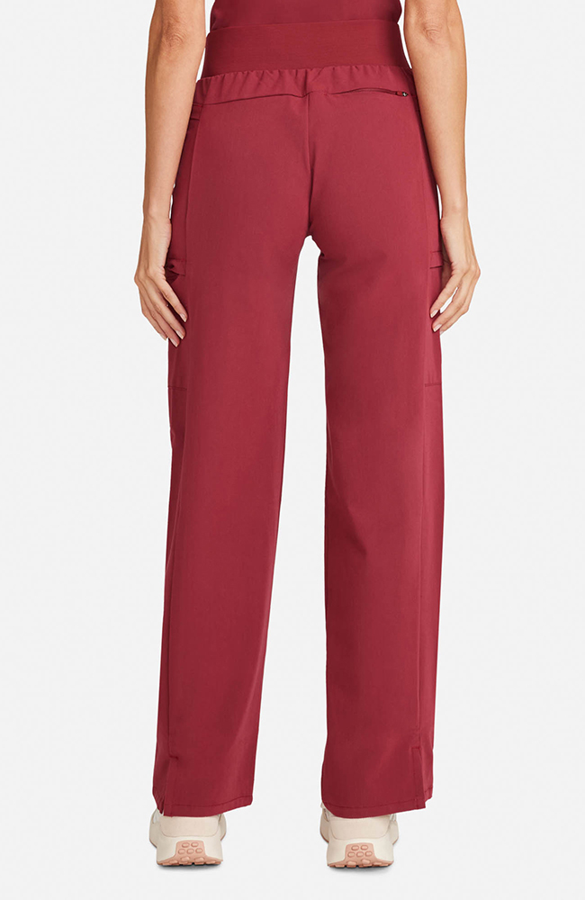 Women's Scrub Set: Flora 3-Pocket Top & Anemone Straight Leg Pant, CHW Cherry Wood, large