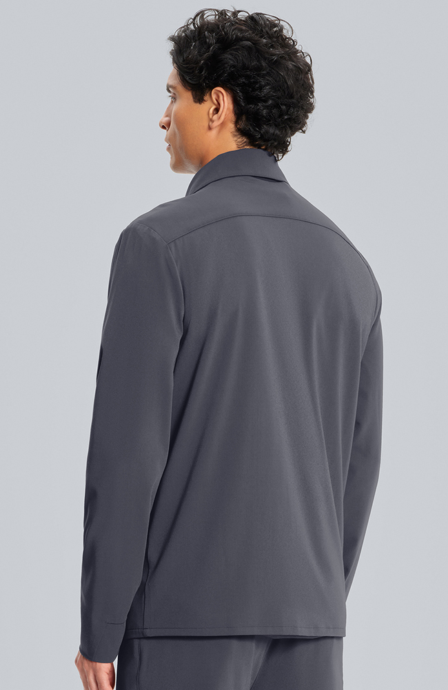 Men's Collared Zip Up Jacket, , large