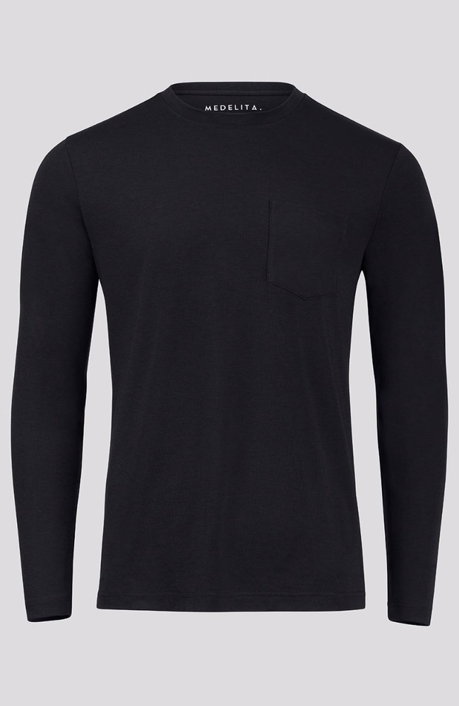 Men's Long Sleeve Eco T-Shirt, BLK Black | black, large