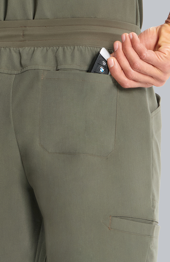 Men's Scrub Set: Cirrus Split Neck Top & Zephyr Straight Leg Pant, OLV Olive | olive, large